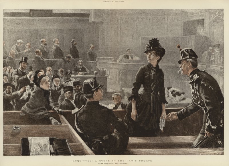 Una scena nei tribunali di Parigi da Charles Paul Renouard