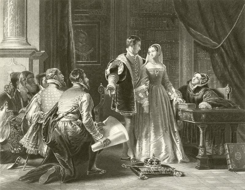 La riluttanza di Lady Jane Grey ad accettare la corona da Charles Robert Leslie