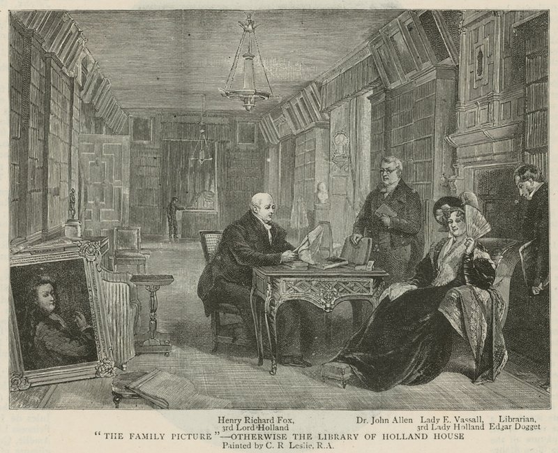 Il ritratto di famiglia - la biblioteca di Holland House da Charles Robert Leslie