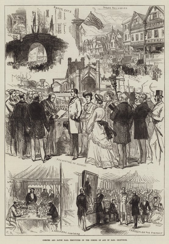 Festività a Chester e Eton Hall per la maggiore età del conte Grosvenor da Sir John Charles Robinson