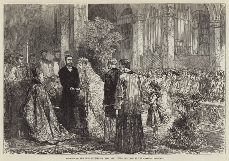 Matrimonio del Duca di Norfolk con Lady Flora Hastings, all