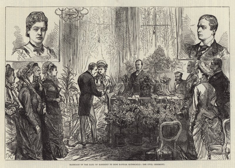 Matrimonio del Conte di Rosebery con Miss Hannah Rothschild, la cerimonia civile da Sir John Charles Robinson