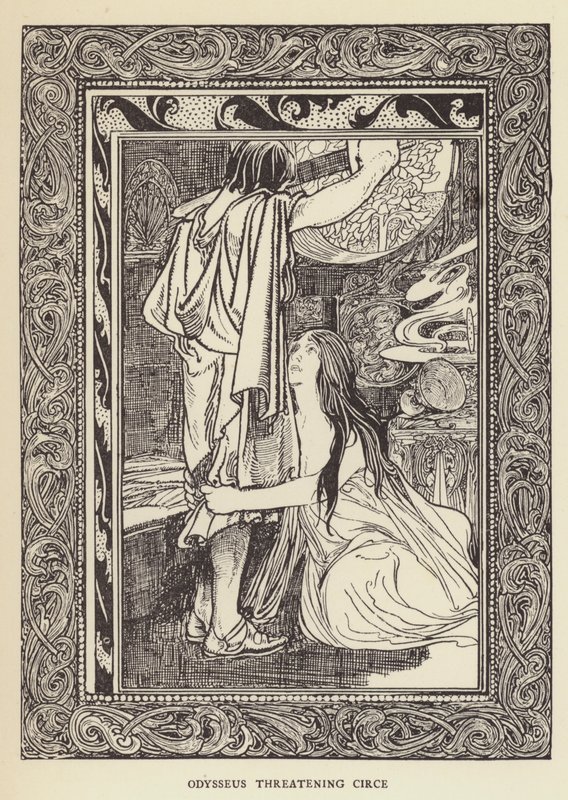 Odisseo minaccia Circe da Sir John Charles Robinson