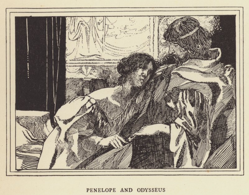 Penelope e Odisseo da Sir John Charles Robinson