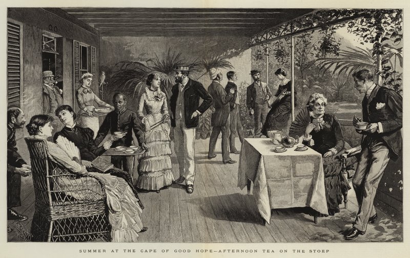 Estate al Capo di Buona Speranza, tè del pomeriggio sullo stoep da Charles Stanley Reinhart