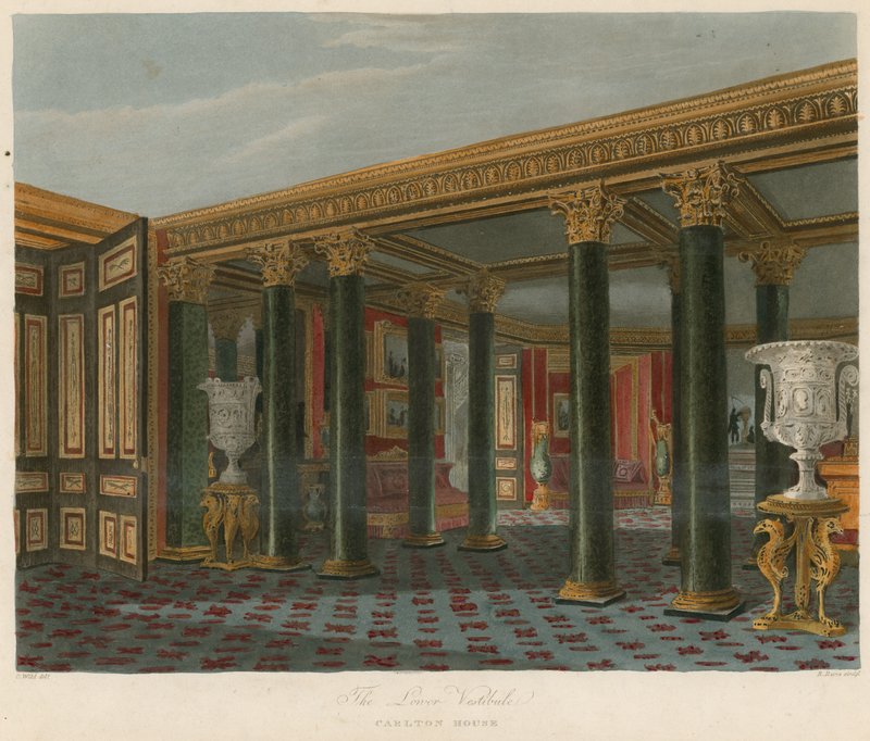 Il vestibolo inferiore, Carlton House, Londra da Charles Wild