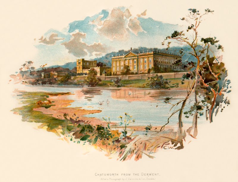 Chatsworth dal Derwent da Charles Wilkinson