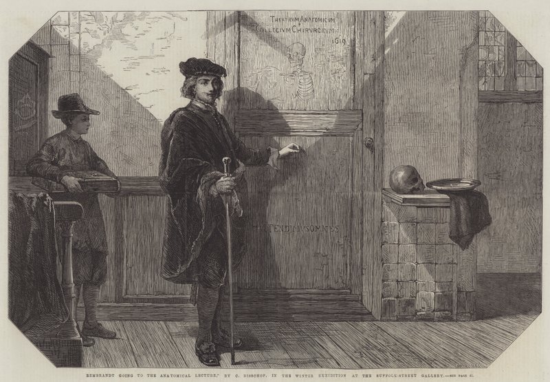 Rembrandt che va alla lezione anatomica da Christoffel Bisschop