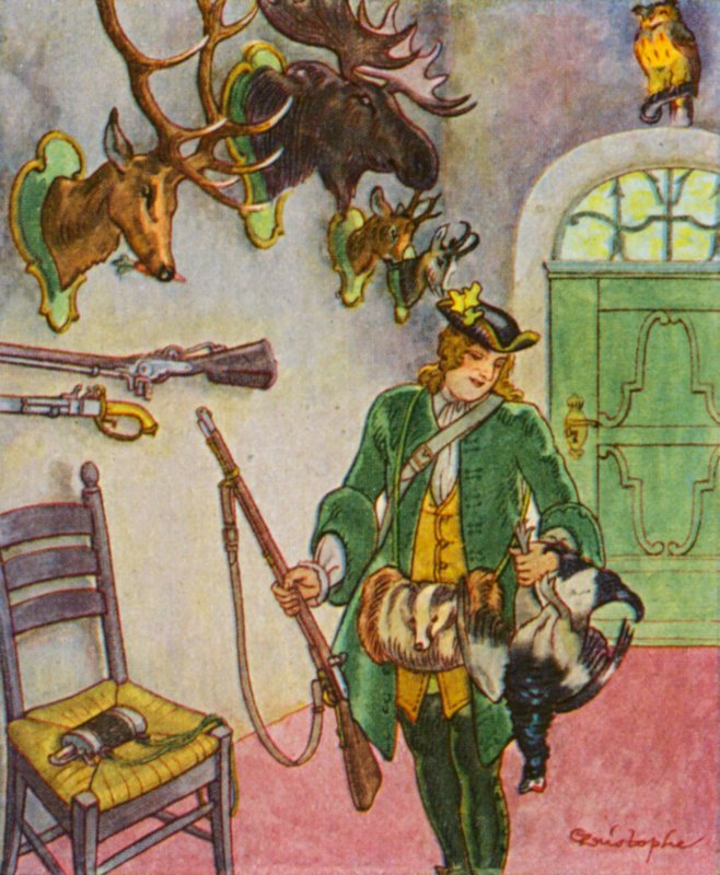 Jagdschloss Mit Trophaen da Christophe (1856 1945)
