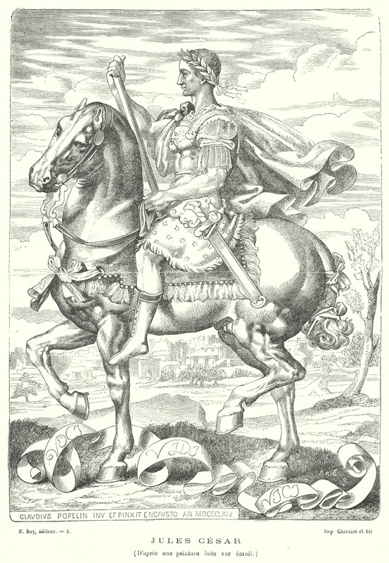Giulio Cesare, soldato e politico romano da Claudius Popelin