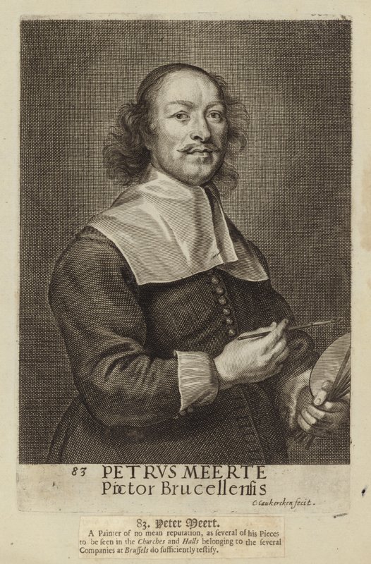 Peter Meert, pittore fiammingo. Incisione di Cornelis van Caukercken da Cornelius van Caukercken