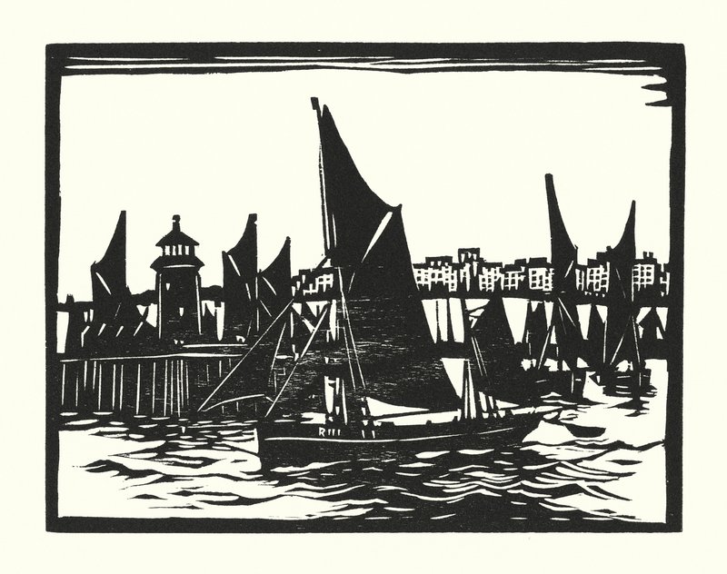 Barche da pesca e chiatte: Pescherecci di Ramsgate da Cyril A. Wilkinson