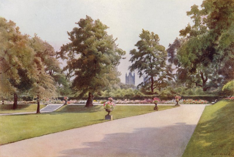 Guardando verso Westminster, Giardino di Marlborough House da Cyril Ward