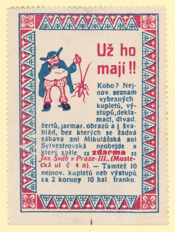 Uomo che tiene un insetto da Czech School