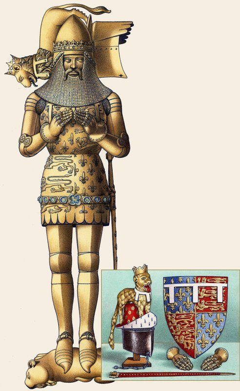 Edoardo il Principe Nero (1330-76) (gouache su carta) da Dan Escott