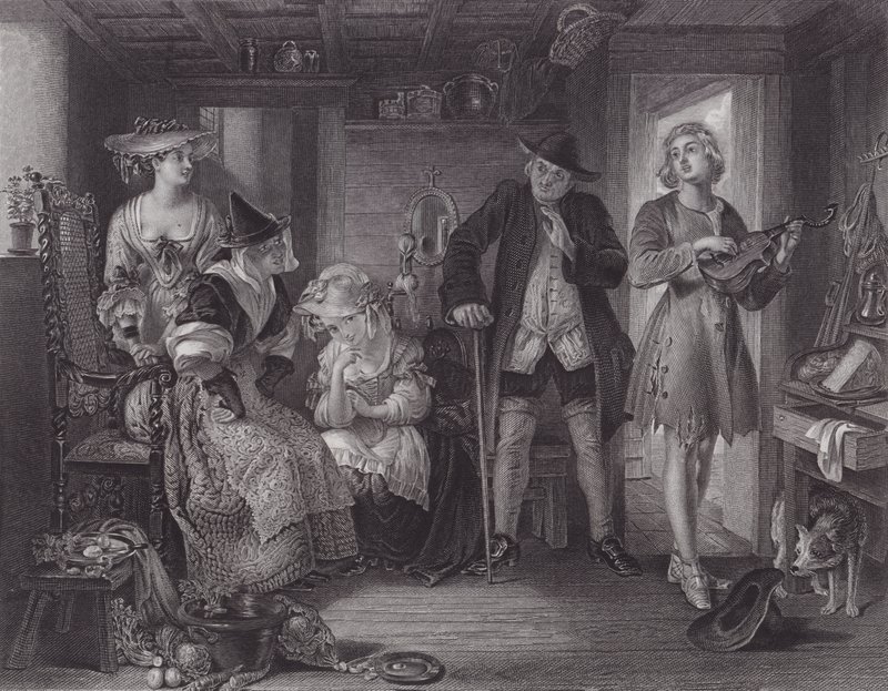 Una scena da "Mida" da Daniel (after) Maclise