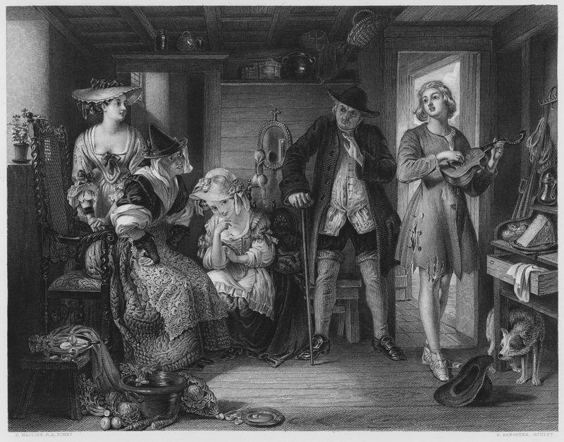 Una scena di Mida, dal quadro nella Collezione Reale da Daniel (after) Maclise