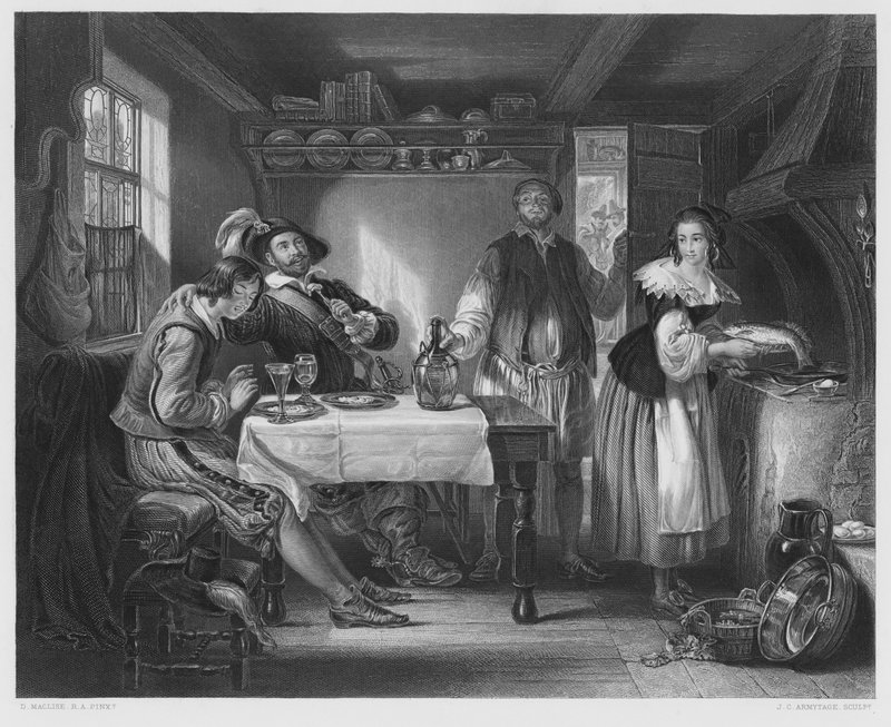 Gil Blas a Pennaflor, dal quadro nella Collezione Reale da Daniel (after) Maclise