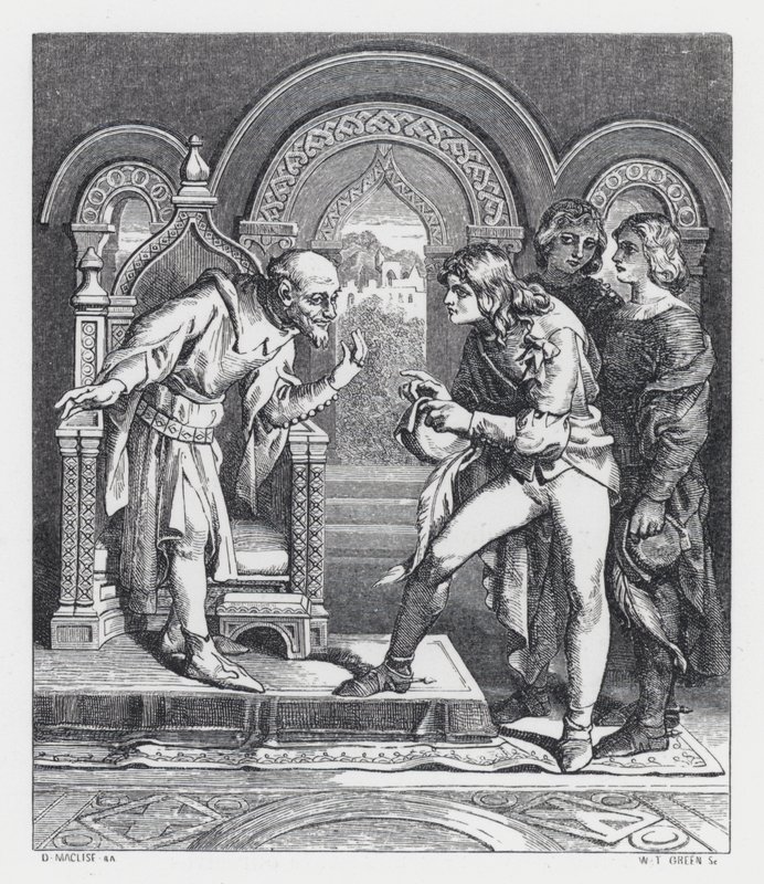 Illustrazione per la poesia di Tennyson, La Principessa da Daniel (after) Maclise