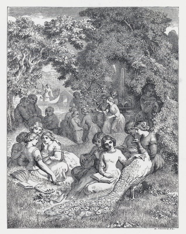 Illustrazione per la poesia di Tennyson, La Principessa da Daniel (after) Maclise