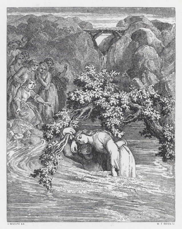 Illustrazione per la poesia di Tennyson, La Principessa da Daniel (after) Maclise