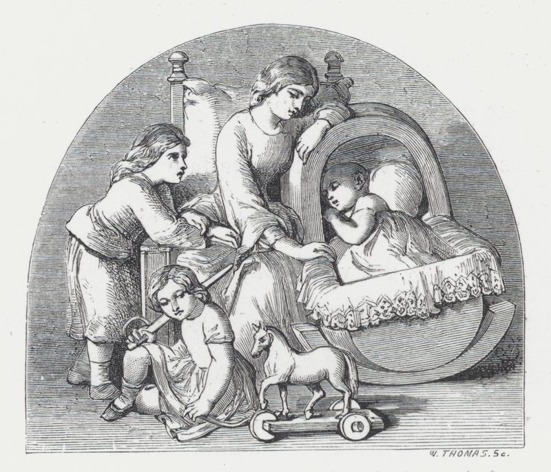 Illustrazione per il poema La Principessa di Tennyson (incisione) da Daniel (after) Maclise