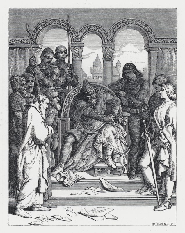 Illustrazione per il poema La Principessa di Tennyson (incisione) da Daniel (after) Maclise