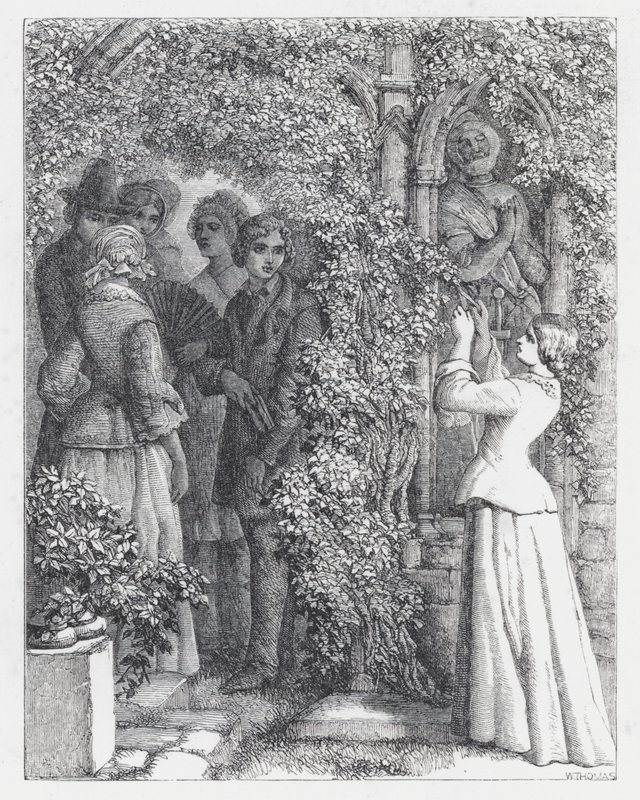 Illustrazione per la poesia di Tennyson, La Principessa da Daniel (after) Maclise