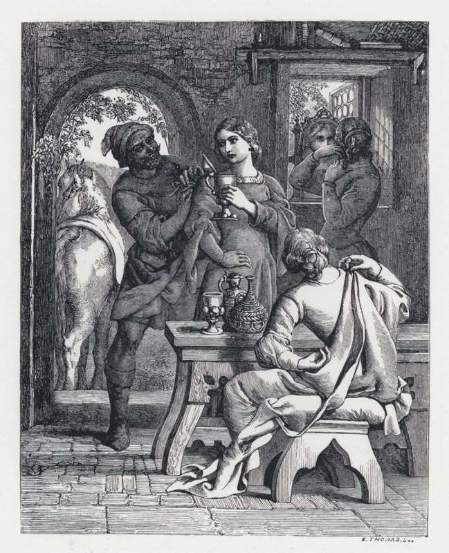 Illustrazione per la poesia di Tennyson, La Principessa da Daniel (after) Maclise