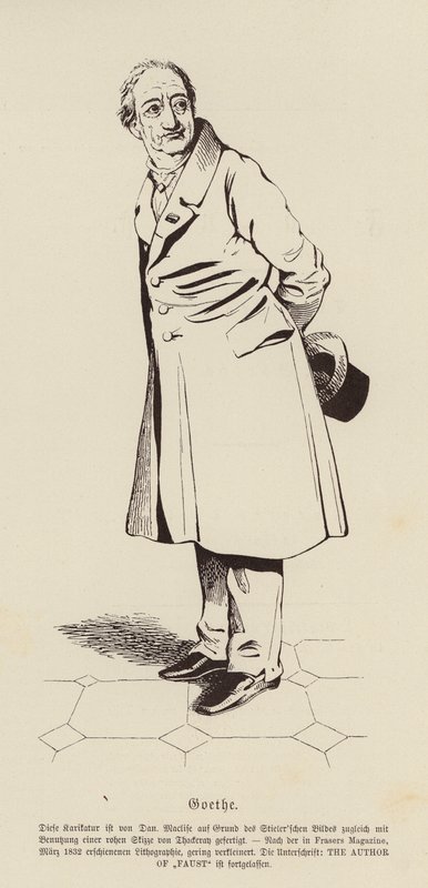 Johann Wolfgang von Goethe, poeta e drammaturgo tedesco da Daniel (after) Maclise
