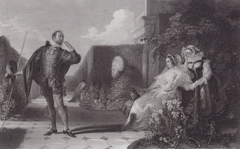 Malvolio, La Dodicesima Notte (incisione) da Daniel (after) Maclise