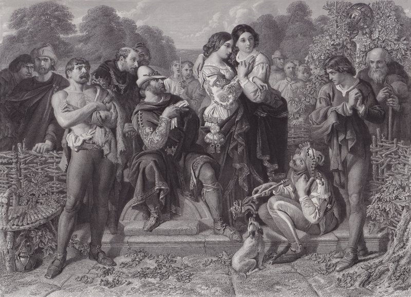 Orlando e il Lottatore, "Come vi Piace" da Daniel (after) Maclise