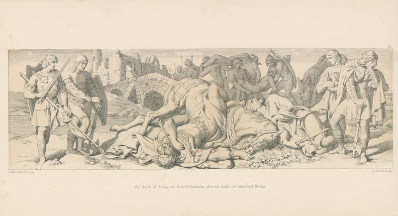 La morte di Tostig e Harold Hardrada, dopo la battaglia di Stamford Bridge da Daniel Maclise