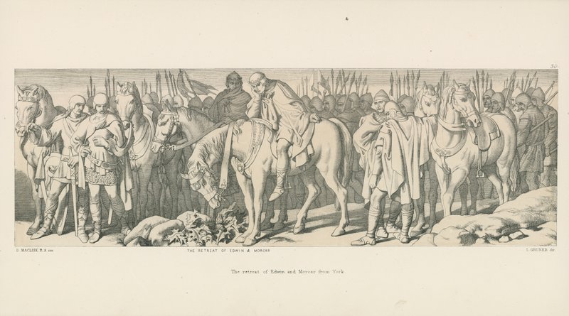 La ritirata di Edwin e Morcar da York da Daniel Maclise