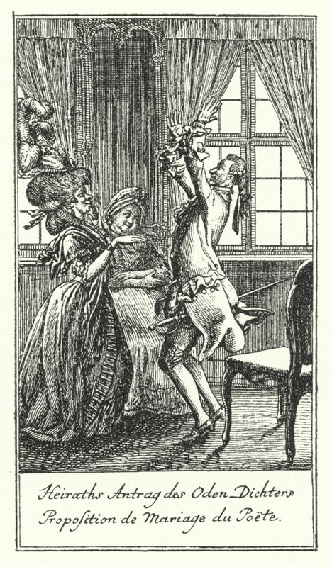 Proposta di matrimonio del poeta da Daniel Nikolaus (after) Chodowiecki