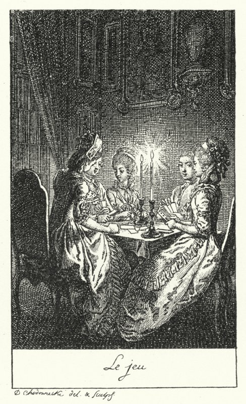 Il gioco (incisione) da Daniel Nikolaus (after) Chodowiecki