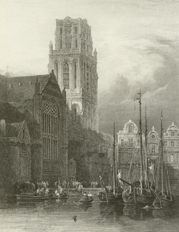 Rotterdam, Chiesa di San Lorenzo da David Roberts