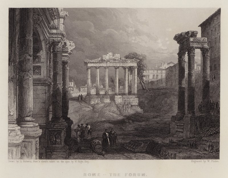 Roma, il Foro da David (after) Roberts