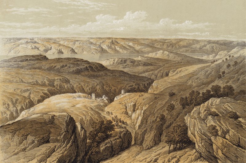Deserto di Engedi da David (after) Roberts