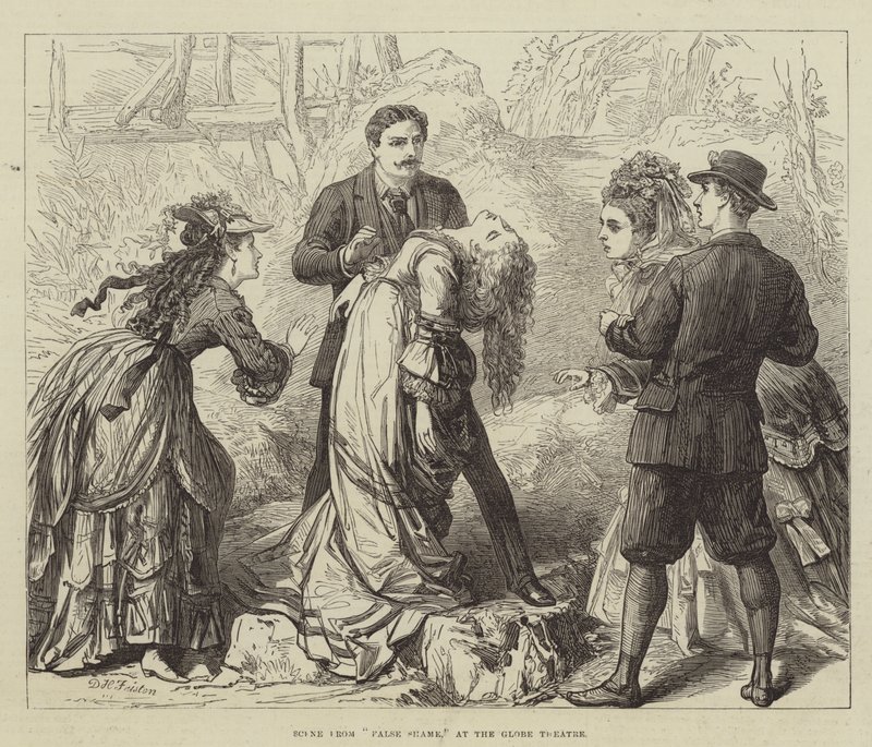Scena da False Shame, al Globe Theatre da David Henry Friston