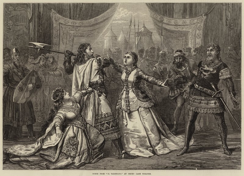 Scena da Il Talismano, al Drury Lane Theatre da David Henry Friston