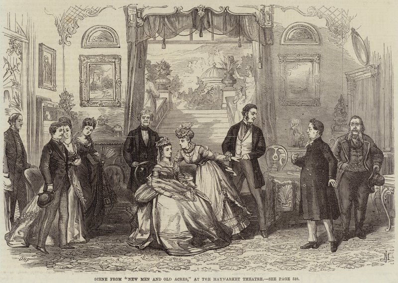 Scena da New Men and Old Acres, al Haymarket Theatre da David Henry Friston