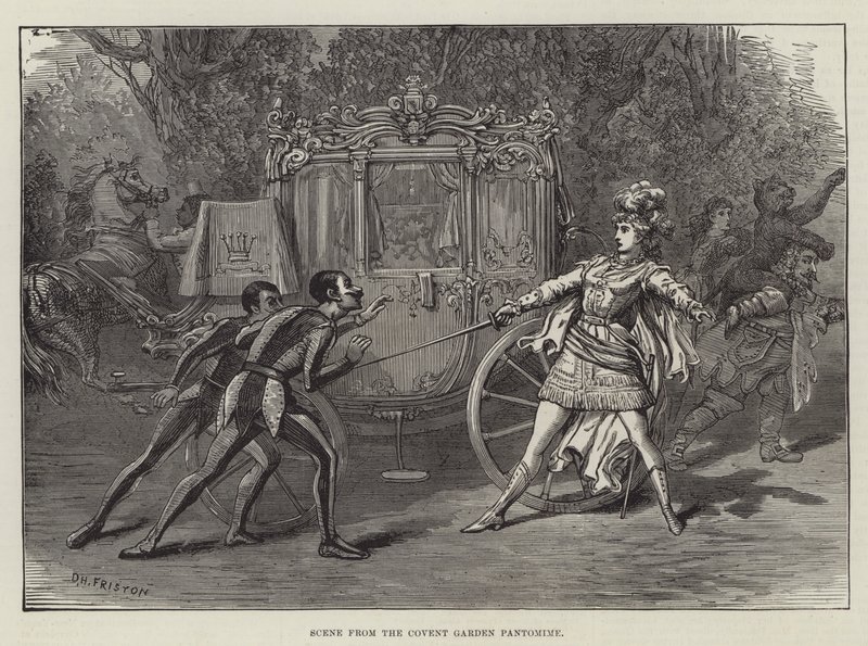 Scena dalla pantomima di Covent Garden da David Henry Friston