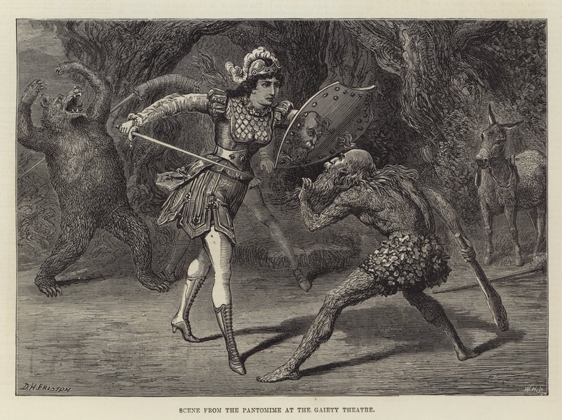 Scena dalla pantomima al Gaiety Theatre da David Henry Friston