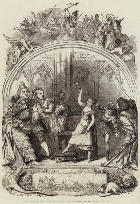 La pantomima a Covent-Garden, Cenerentola, il ballo della farfalla e la festa della cavalletta da David Henry Friston