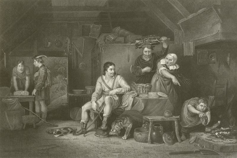 Alfred nella casetta del pastore da David Wilkie