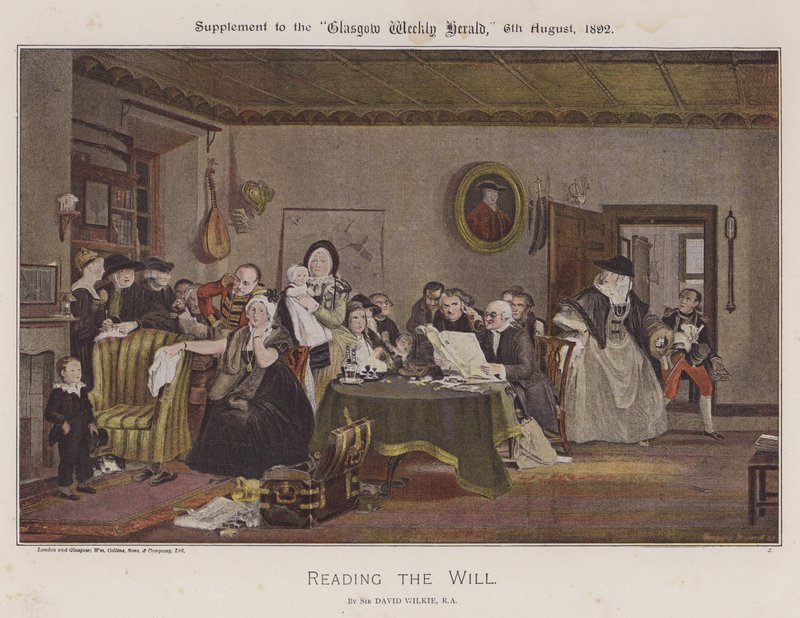 Lettura del testamento da David Wilkie
