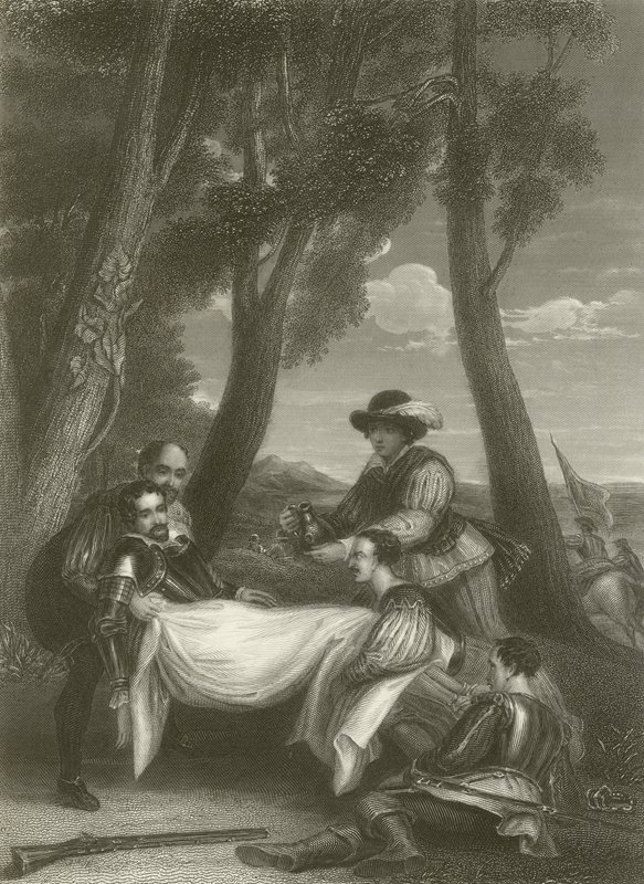 La morte di Sir Philip Sidney da David Wilkie