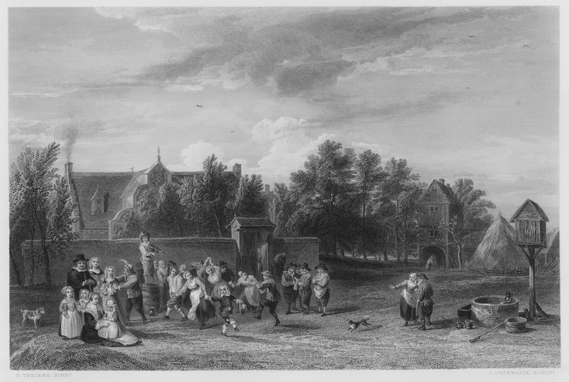 La festa del villaggio, dal quadro nella Collezione Reale da David the Younger (after) Teniers