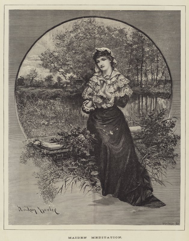 Meditazione della fanciulla da Davidson Knowles